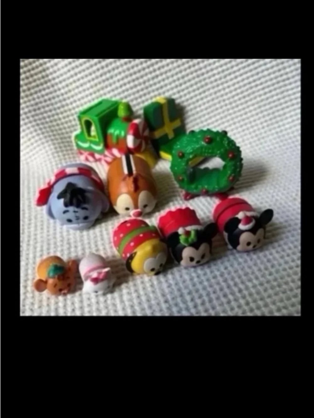 Disney Tsum Tsum  Christmas Mickey Mouse Minnie Pluto Chip Eeyore figure +
